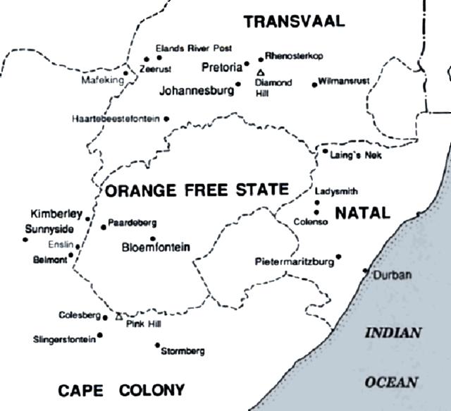 The Battle of Sunnyside, South Africa, 1 January 1900. Outline