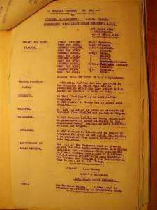 12th Light Horse Regiment Routine Order No. 50, 18 April 1916