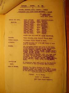 12th Light Horse Regiment Routine Order No. 52, 20 April 1916