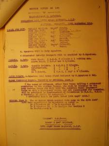 12th Light Horse Regiment Routine Order No. 190, 13 September 1916