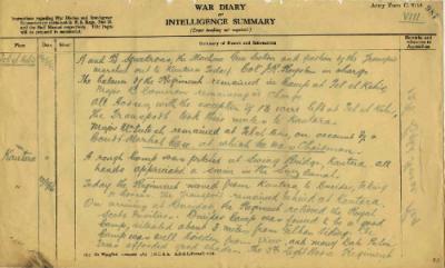 12th Light Horse Regiment War Diary, 14 May - 15 May 1916