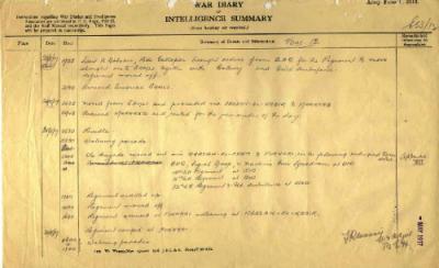 12th Australian Light Horse Regiment War Diary, 23 May - 26 May 1917
