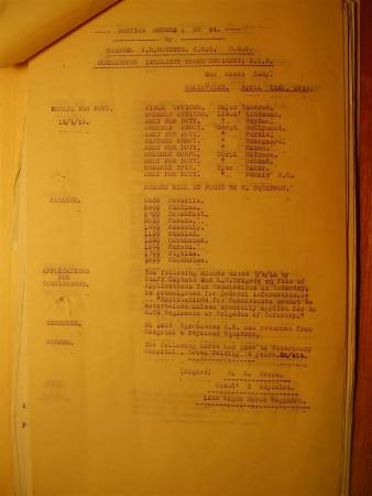 12th Light Horse Regiment Routine Order No. 44, 11 April 1916