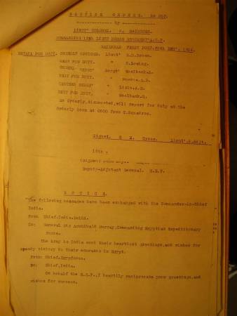 12th Light Horse Regiment Routine Order No. 263, 25 December 1916