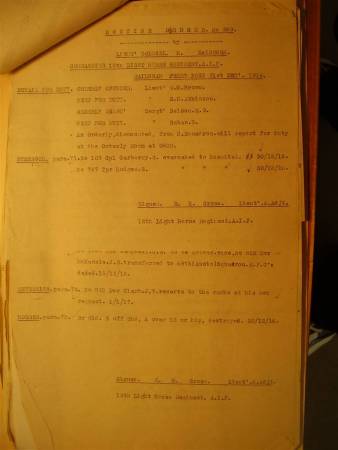 12th Light Horse Regiment Routine Order No. 269, 31 December 1916