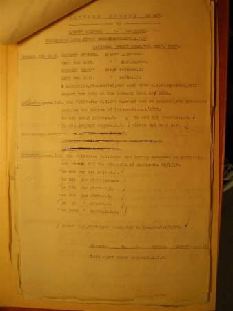 12th Light Horse Regiment Routine Order No. 307, 7 February 1917