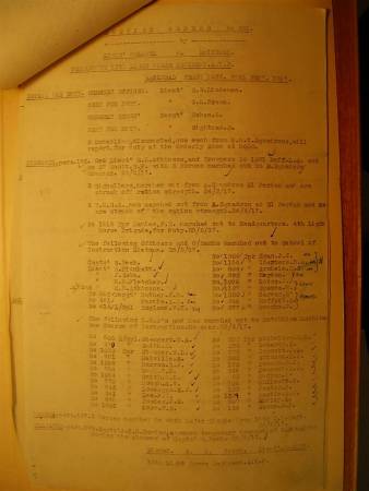 12th Light Horse Regiment Routine Order No. 325, 25 February 1917