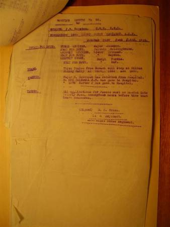 12th Light Horse Regiment Routine Order No. 98, 14 June 1916