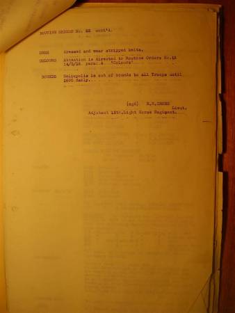 12th Light Horse Regiment Routine Order No. 22, 18 March 1916, p. 2