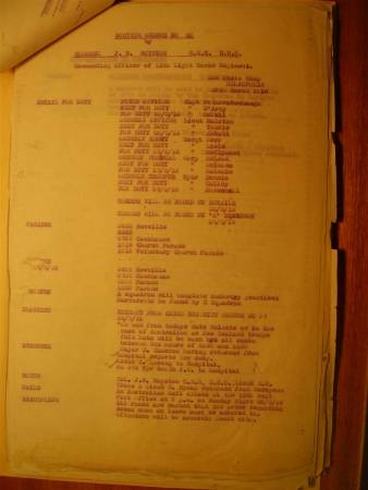 12th Light Horse Regiment Routine Order No. 28, 25 March 1916, p. 1
