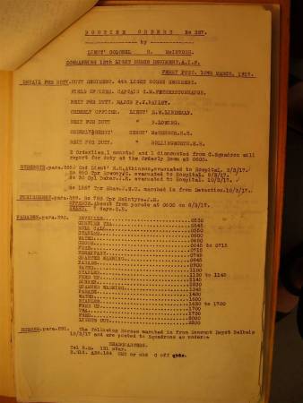 12th Light Horse Regiment Routine Order No. 337, 10 March 1917, p. 1