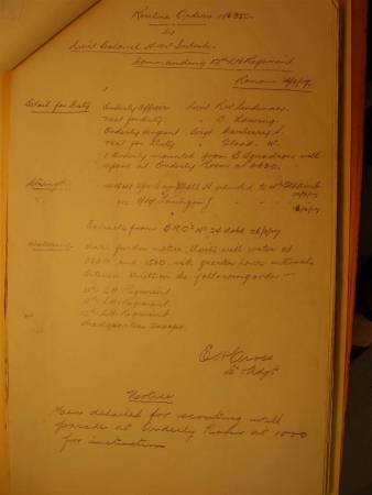 12th Light Horse Regiment Routine Order No. 350, 26 March 1917