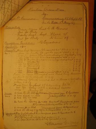 12th Australian Light Horse Regiment Routine Order No. 384, 8 May 1917