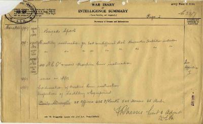 12th Australian Light Horse Regiment War Diary, 1 August - 4 August 1917 