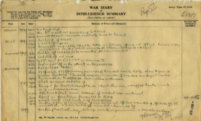 12th Australian Light Horse Regiment War Diary, 30 October - 2 November 1917 