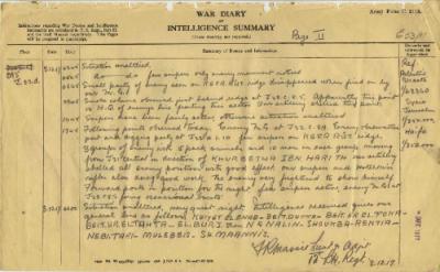 12th Australian Light Horse Regiment War Diary, 2 December - 3 December 1917 