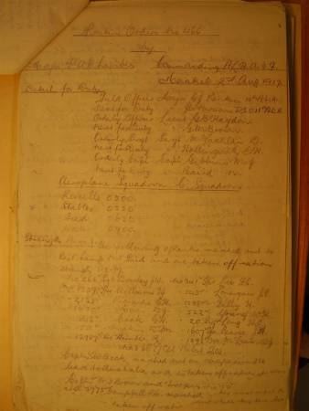 12th Australian Light Horse Regiment Routine Order No. 466, 2 August 1917, p. 1 