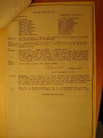 12th Australian Light Horse Regiment Routine Order No. 514, 22 September 1917, p. 1 