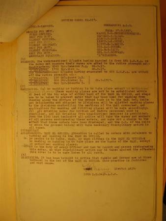 12th Australian Light Horse Regiment Routine Order No. 517, 27 September 1917, p. 1 