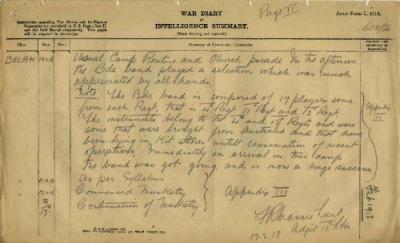 12th Australian Light Horse Regiment War Diary, 10 February - 17 February 1918 