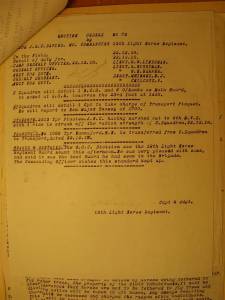 12th Australian Light Horse Regiment Routine Order No. 72, 22 December 1918, p. 1 