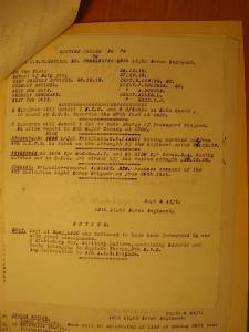 12th Australian Light Horse Regiment Routine Order No. 76, 26 December 1918, p. 1 