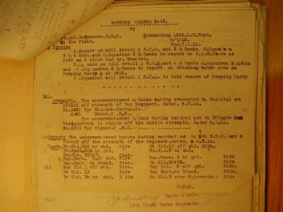 12th Australian Light Horse Regiment Routine Order No. 33, 6 July 1918, p. 1 