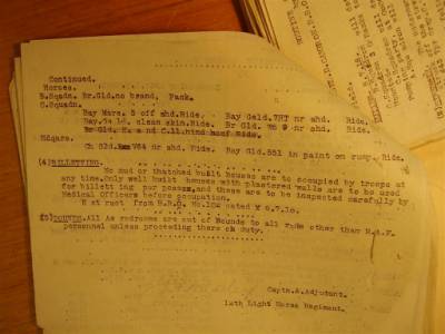 12th Australian Light Horse Regiment Routine Order No. 33, 6 July 1918, p. 2 