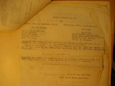 12th Australian Light Horse Regiment Routine Order No. 10, 13 October 1918, p. 1 