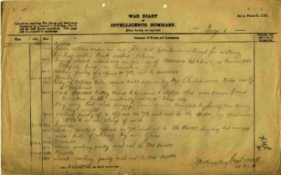 12th Australian Light Horse Regiment War Diary, 1 August - 5 August 1918
