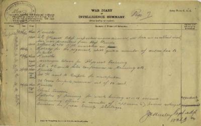 12th Australian Light Horse Regiment War Diary, 25 November - 29 November 1918