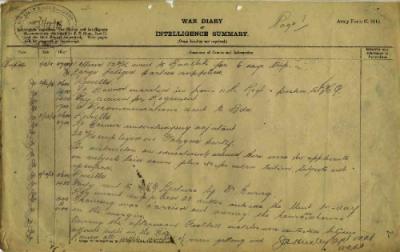 12th Australian Light Horse Regiment War Diary, 1 December - 4 December 1918