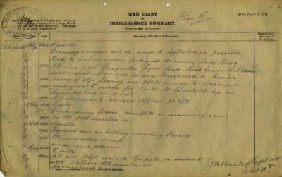 12th Australian Light Horse Regiment War Diary, 16 December - 19 December 1918