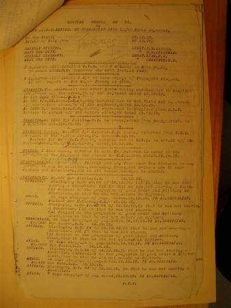 12th Australian Light Horse Regiment Routine Order No. 69, 19 December 1918, p. 1 