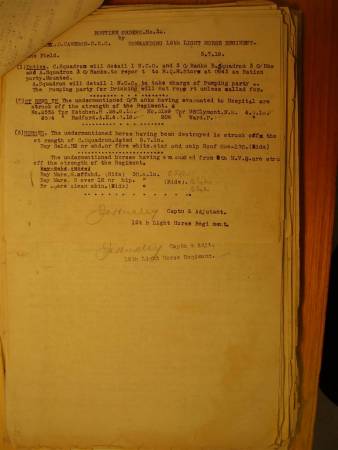 12th Australian Light Horse Regiment Routine Order No. 32, 5 July 1918, p. 1 