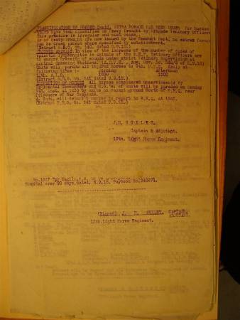 12th Australian Light Horse Regiment Routine Order No. 93, 7 September 1918, p. 2 
