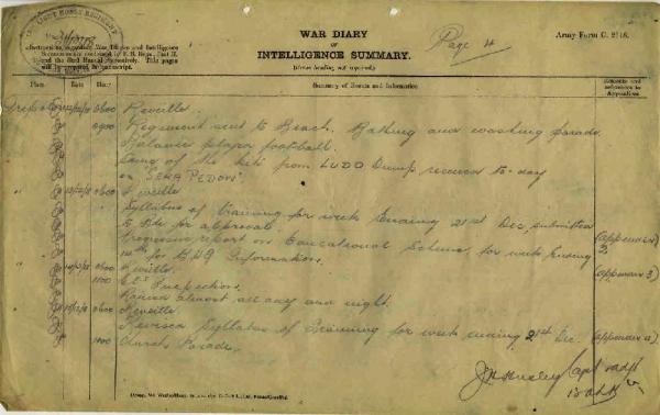 12th Australian Light Horse Regiment War Diary, 12 November - 15 November 1918