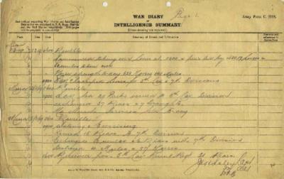 12th Australian Light Horse Regiment War Diary, 1 March - 3 March 1919 