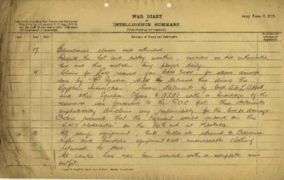 12th Australian Light Horse Regiment War Diary, 17 July - 19 July 1919 
