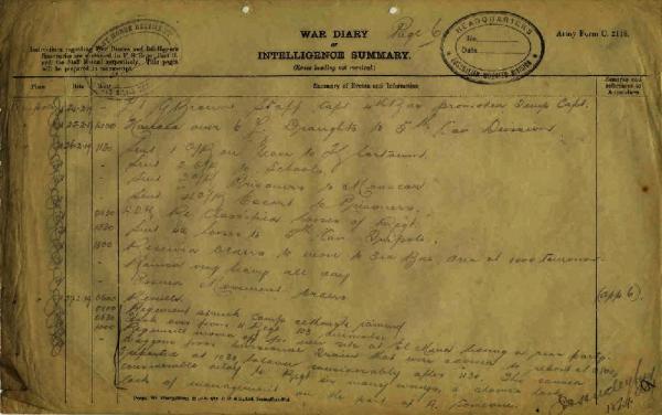 12th Australian Light Horse Regiment War Diary, 24 February - 27 February 1919 