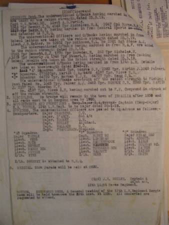 12th Australian Light Horse Regiment Routine Order No. 162, 23 March 1919, p. 2 