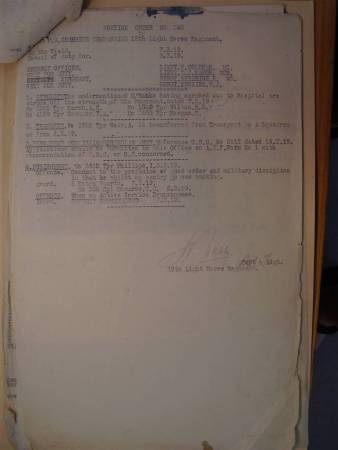 12th Australian Light Horse Regiment Routine Order No. 145, 7 March 1919, p. 1 