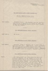2nd Light Horse Brigade Daily Reports, 13 February 1918