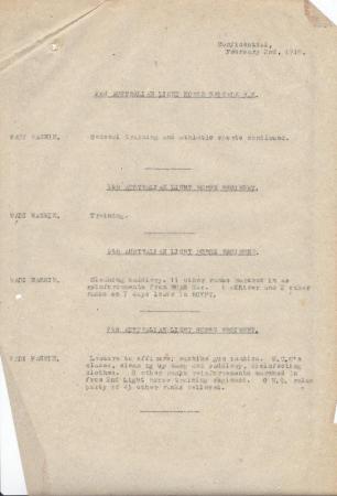 2nd Light Horse Brigade Daily Reports, 2 February 1918 s