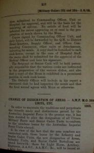 Military Order No 364, 3 August 1918, p. 257