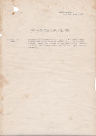 Anzac MD Daily Intelligence Report, 1 February 1918 
