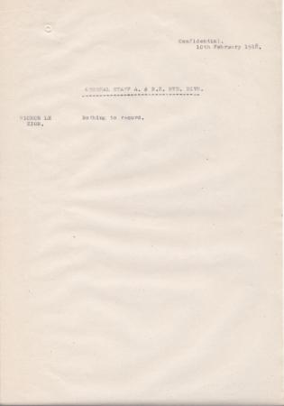 Anzac MD Daily Intelligence Report, 10 February 1918 