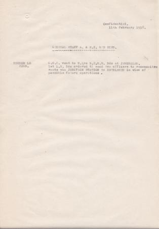 Anzac MD Daily Intelligence Report, 11 February 1918 