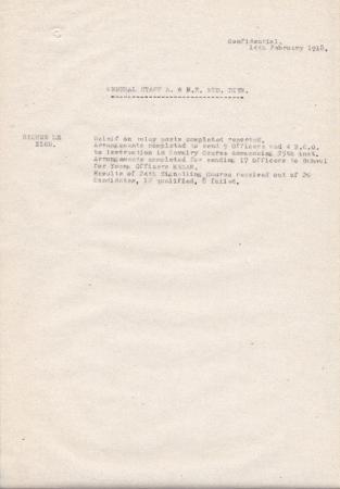 Anzac MD Daily Intelligence Report, 14 February 1918 s