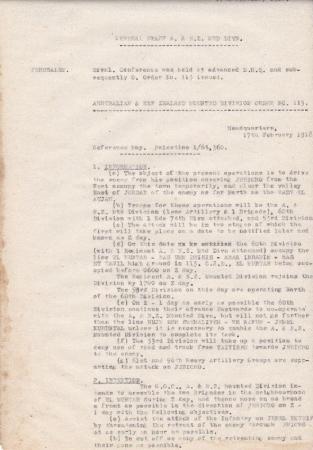 Anzac MD Daily Intelligence Report, 17 February 1918, p. 1 s